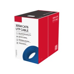 CAT6 Solid Core Cable Unshielded, 24AWG (Blue) - 305m Pullbox