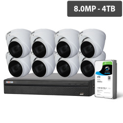 Professional 16 Channel 8.0MP HDCVI Surveillance Kit (8 x Motorised Cameras, 4TB HDD)