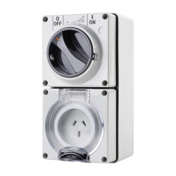 3 Pin Flat Industrial Switch & Socket 10A
